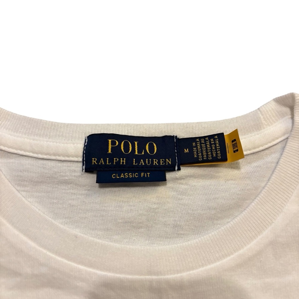 Polo Ralph Lauren Mens Paris Flag Crest Graphic T-Shirt White Classic Fit M - Picture 3 of 9